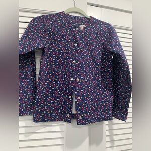 Pristine‎ Hanna Andersson Kids' Floral Button-Up cotton top size 140